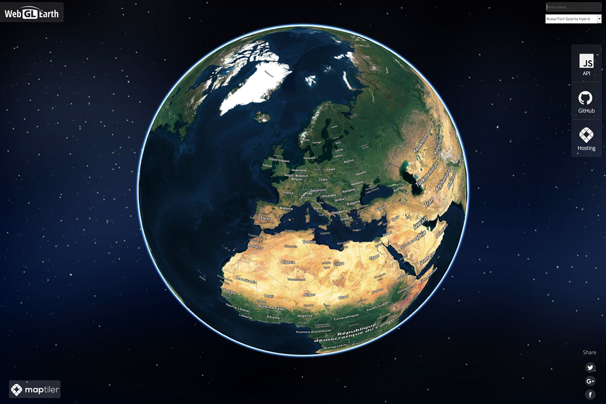WebGL Earth Globe